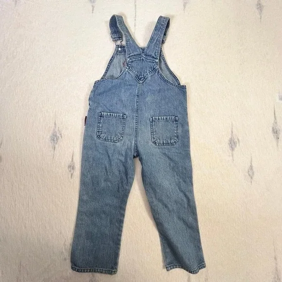 Vintage Sesame Street Elmo Denim Overalls‎ Girls 5T Blue Jean Bib Pants - Picture 5 of 5